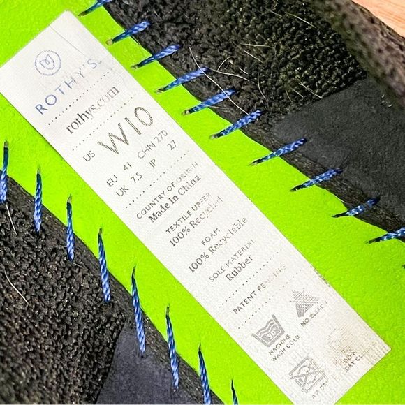 🍋 Rothy’s • Women’s “The Point” Flats in Black Size 10 - Picture 3 of 8